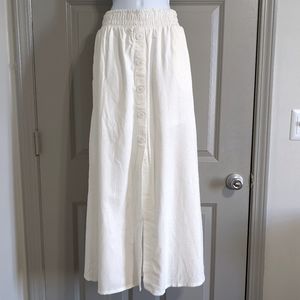 Aquamar White Long Skirt | Medium
